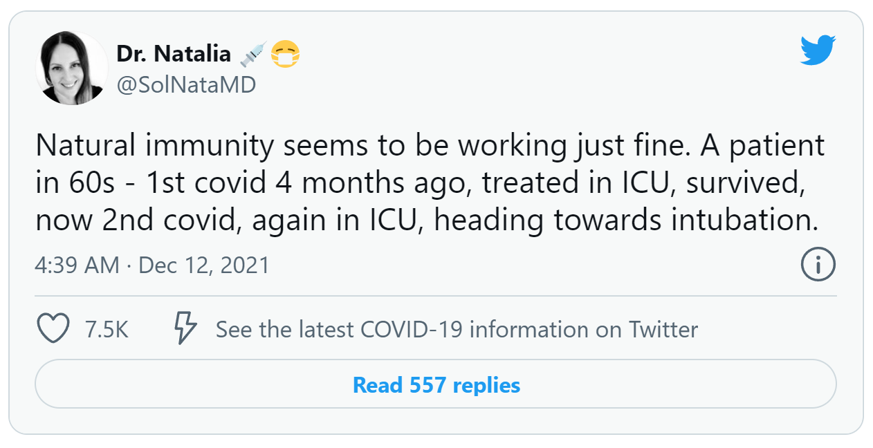 covid natural immunity bad