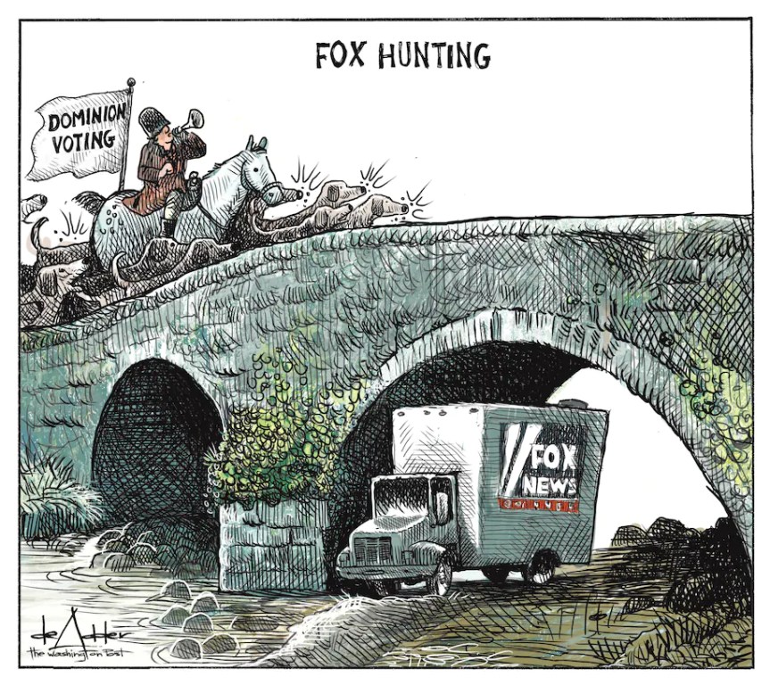 fox hunting under a bridge