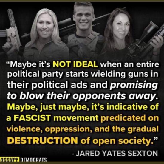 not a good idea guns and poltical