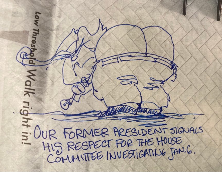 tRump shows his feelings for committee