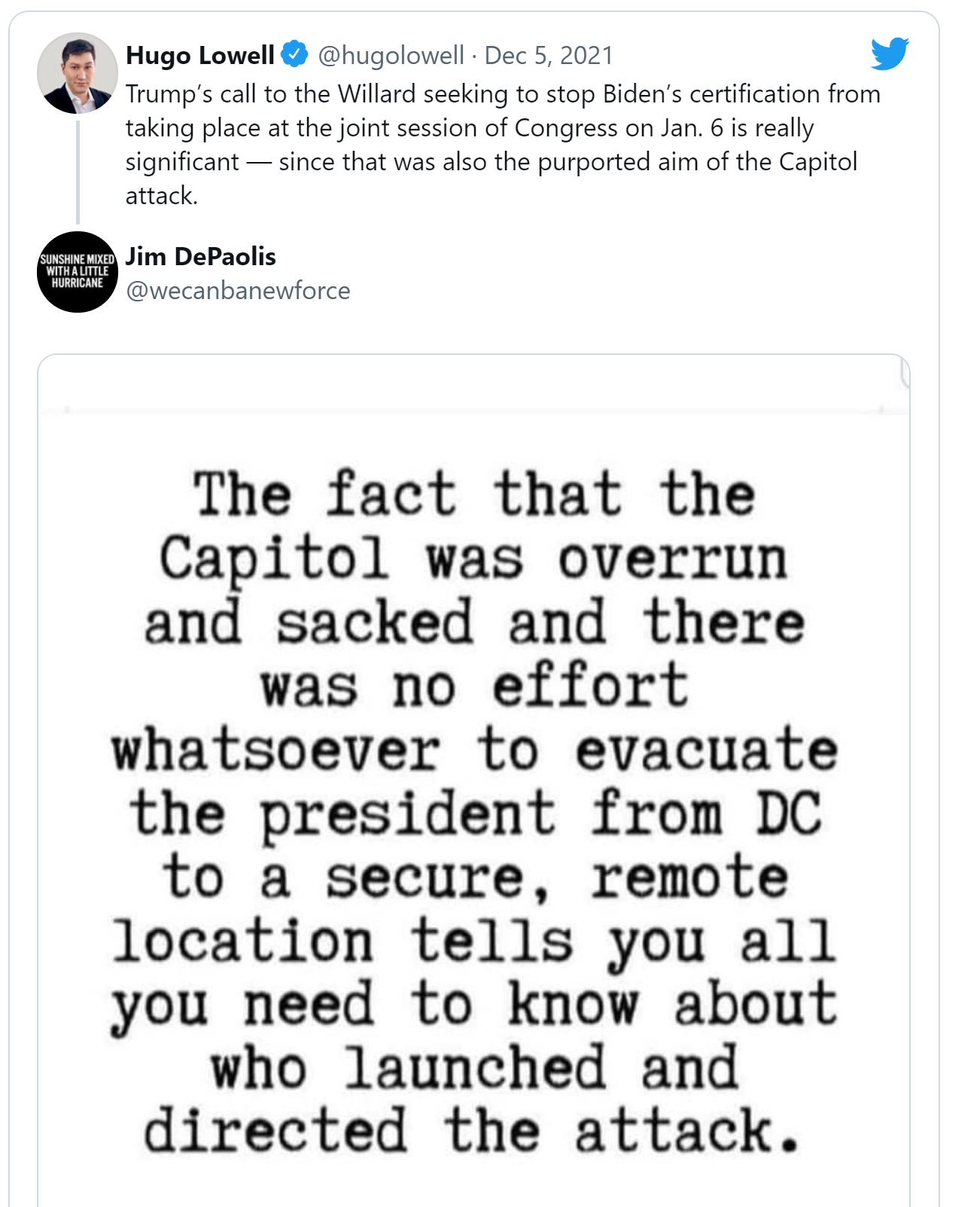 who directed the attack