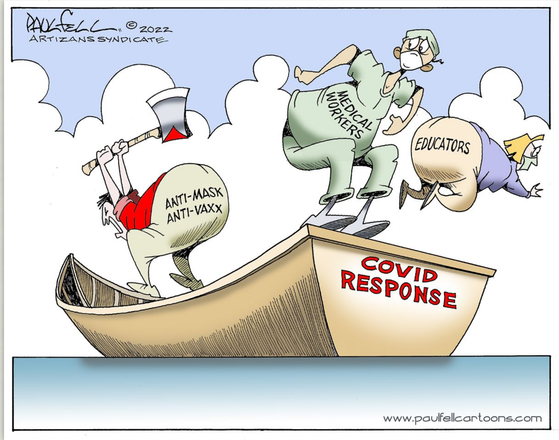 anti-vaxx destroying the boat