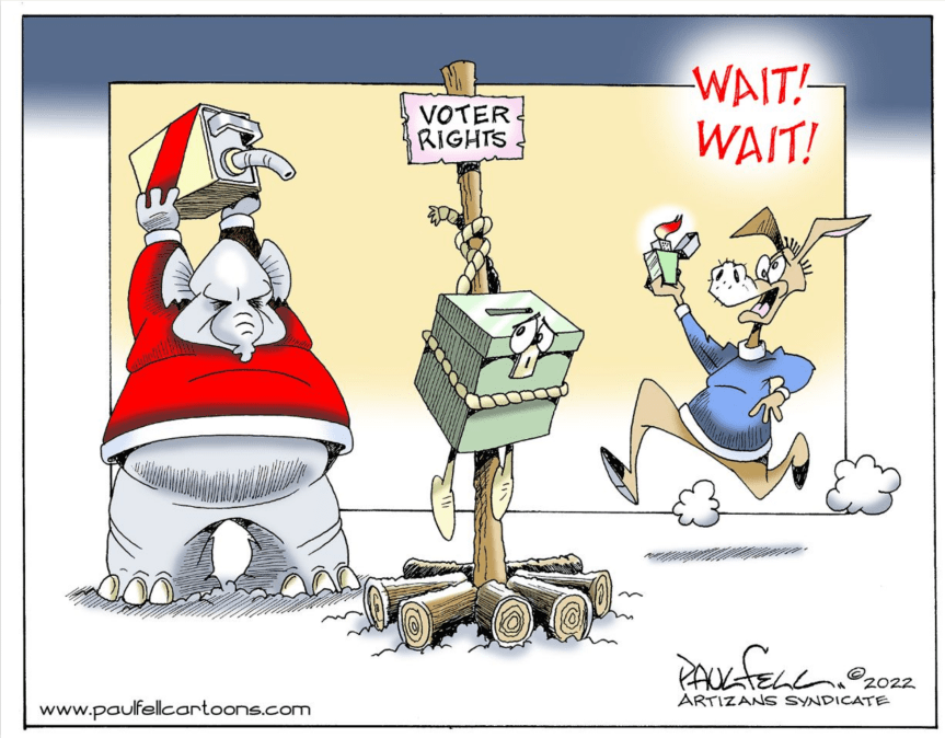 burning voter rights at the stake