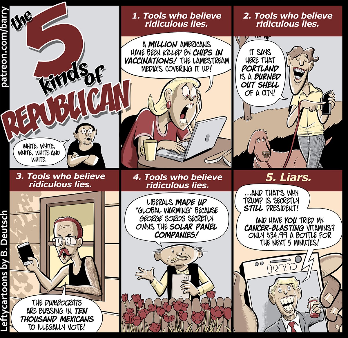 five kinds of Republicans