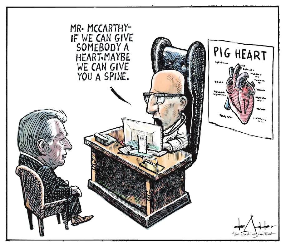 Give mccarthy a spine