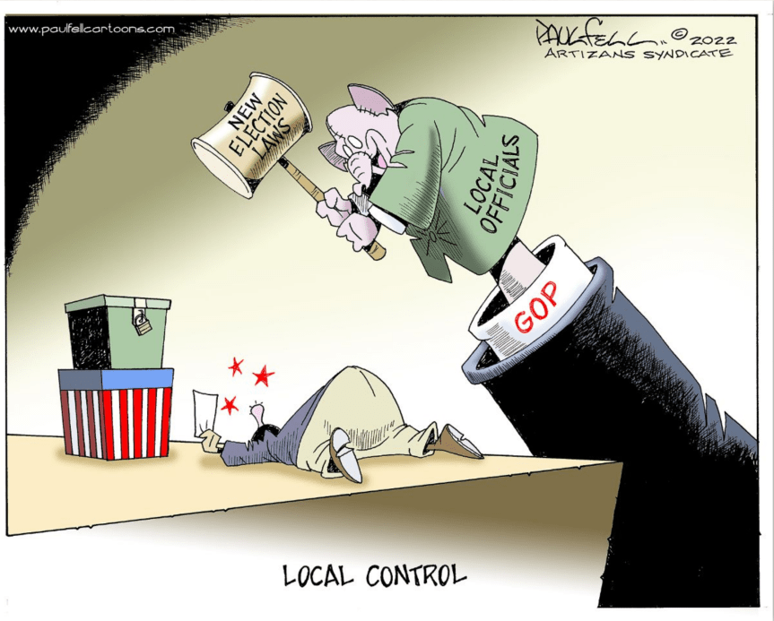 GOP election laws local hammer