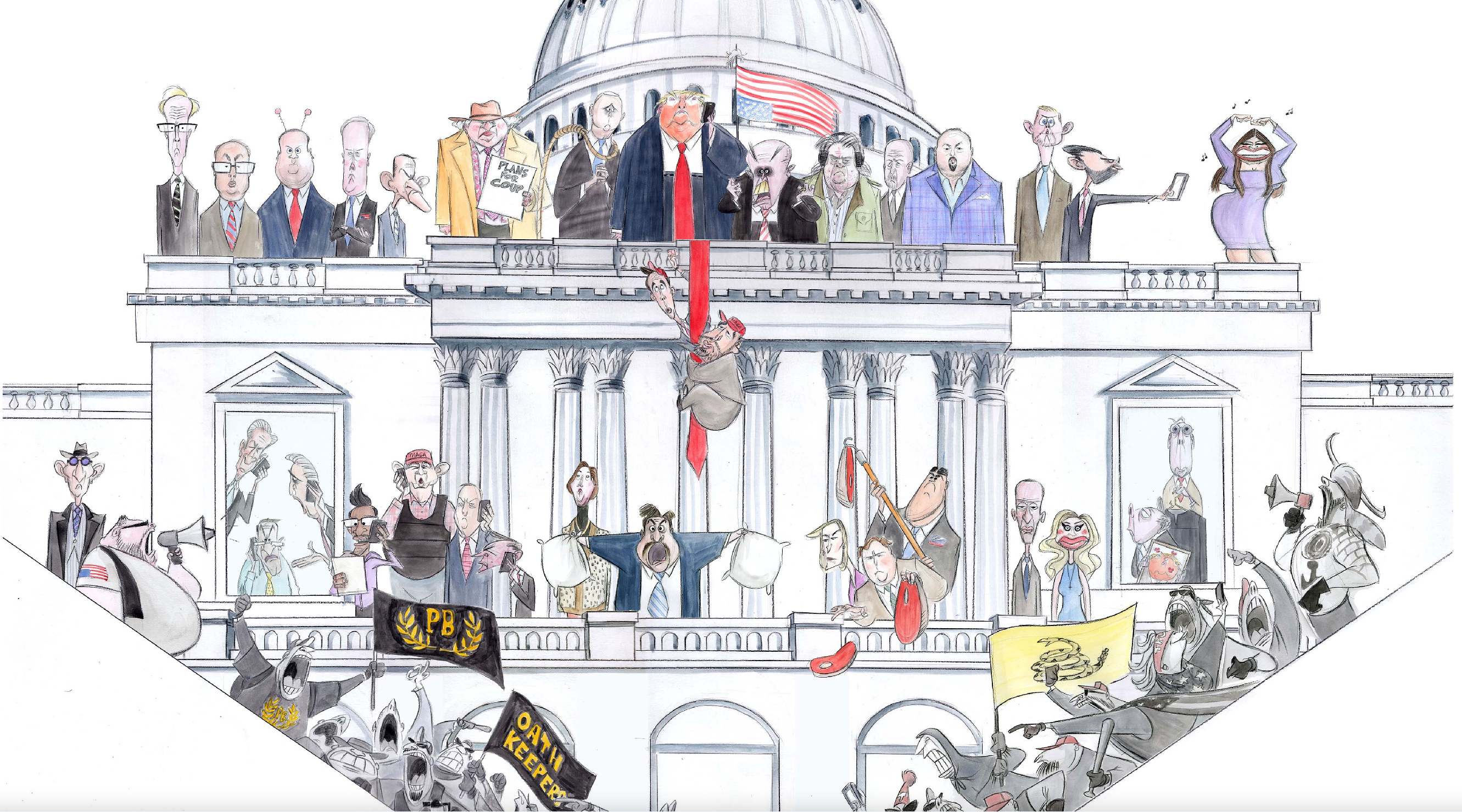 hanging on to trump tie