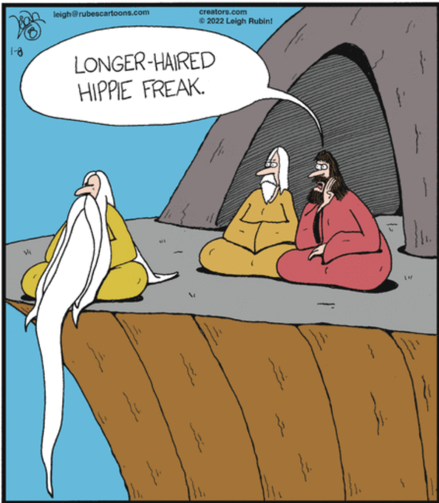 long haired hippy freak