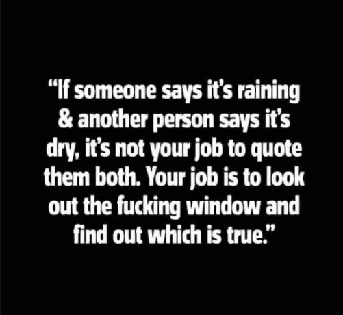 look out the window and see reality