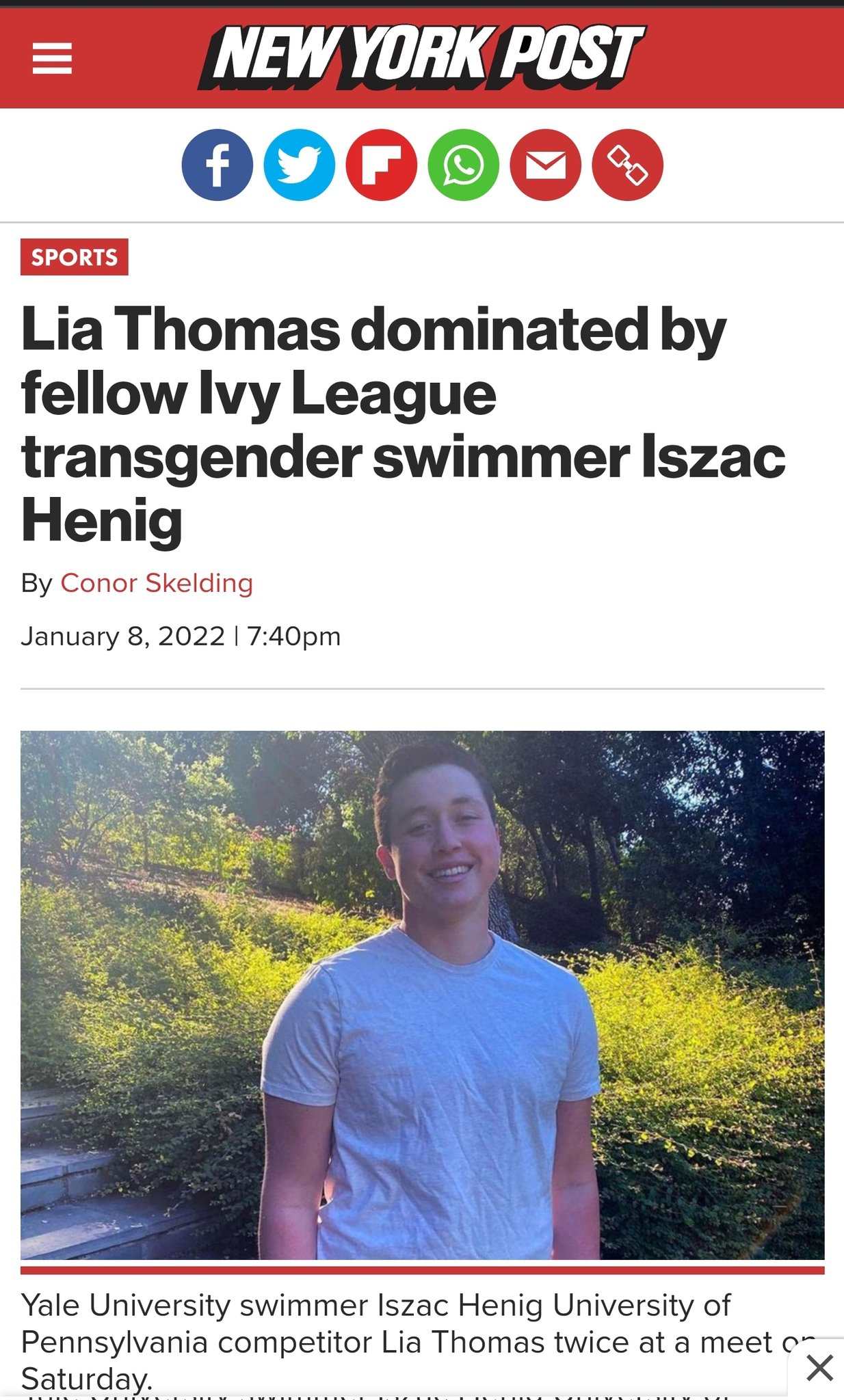 new york post headline afirming man