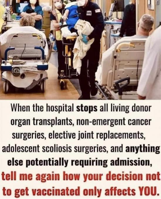 not vaxxing effects eveeryone