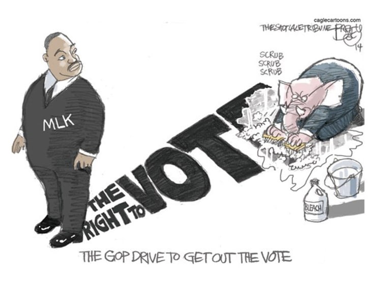 republicans scrubing out the right to vote