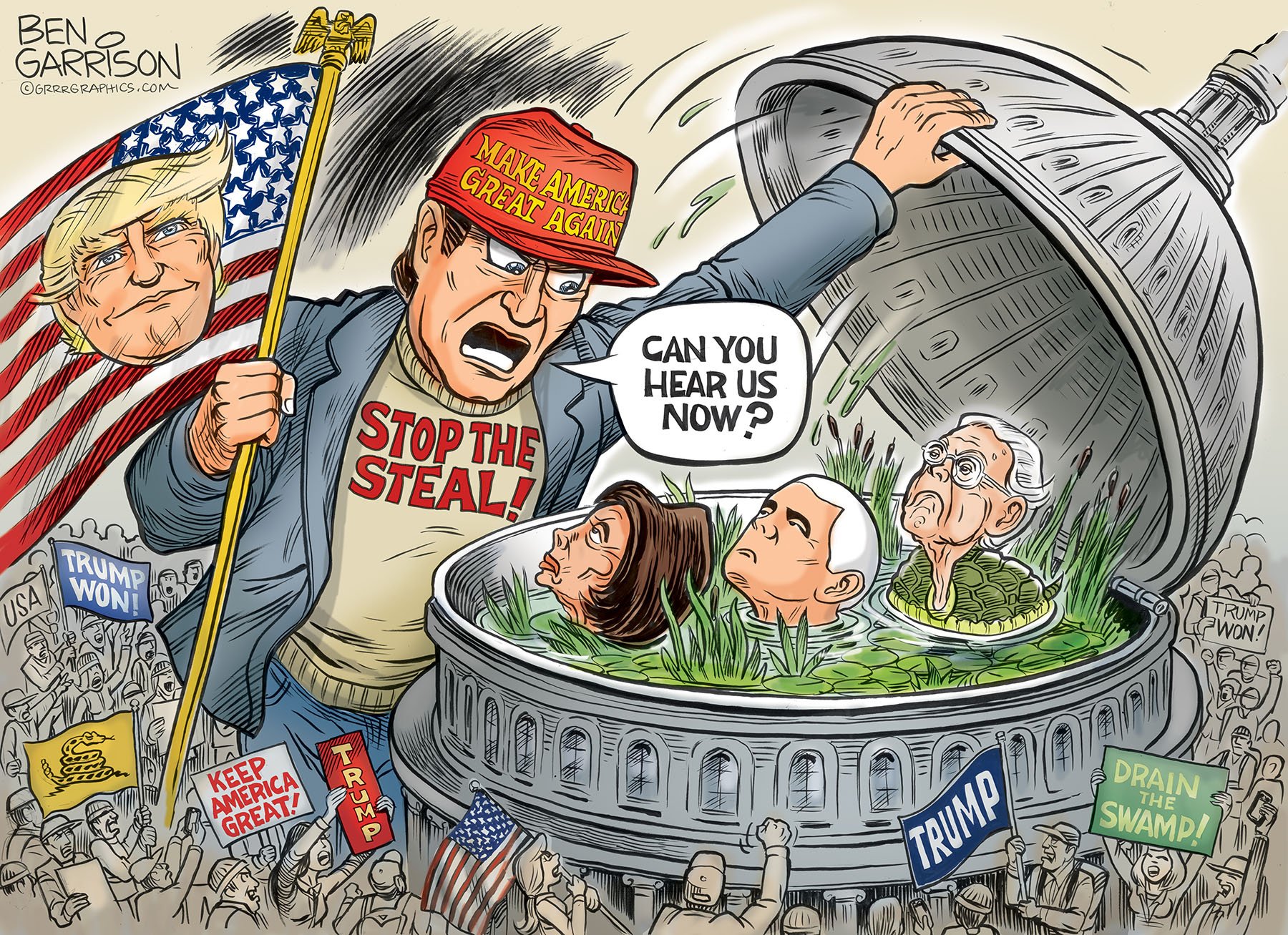 Stop the steal hear us now