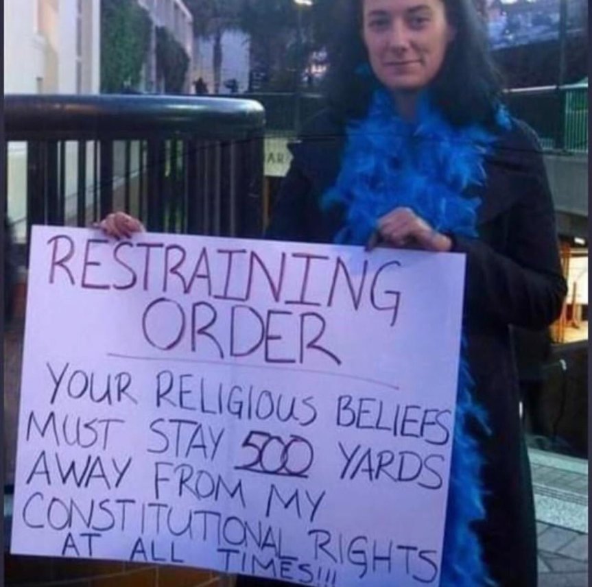 your religion restraining order