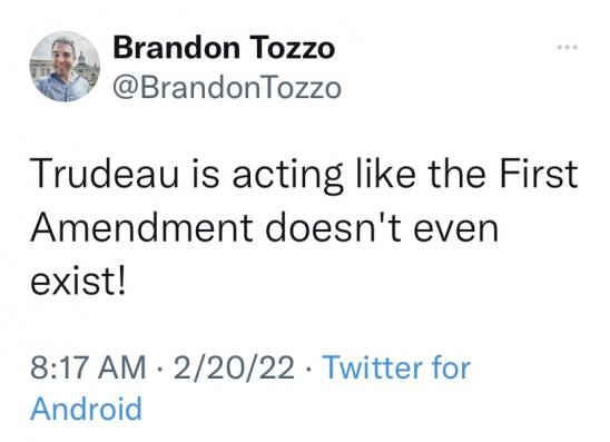 canada doesn't have first admend rights