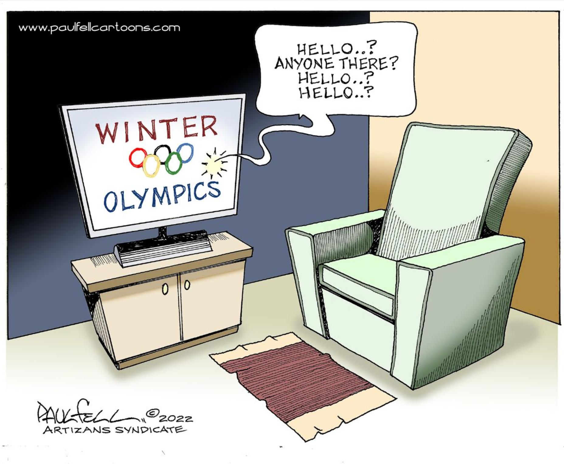 No one watching the olympics