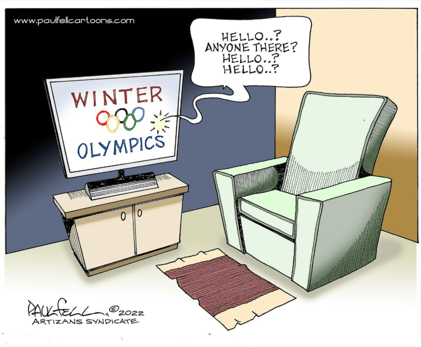 No one watching the olympics