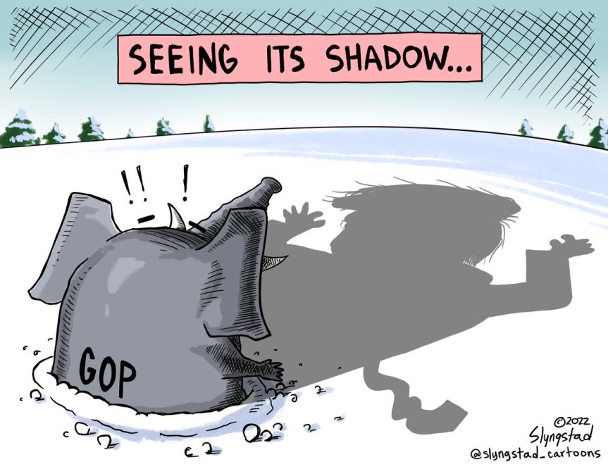 Shadow of trump scary