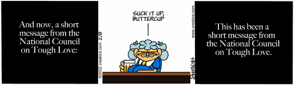 Suck it up butter cup