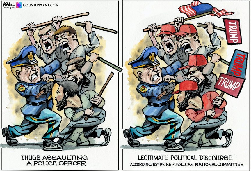 thugs assaulting police maga