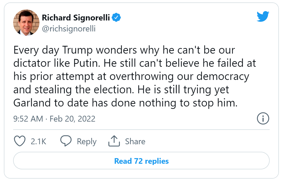 trump wants to be like Putin