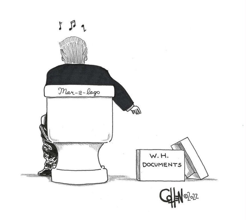 trump wipes ass with documents