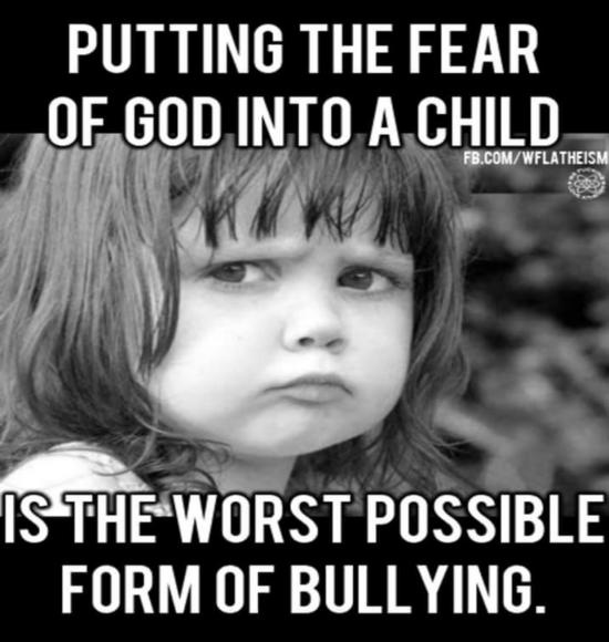 fear of god into a child