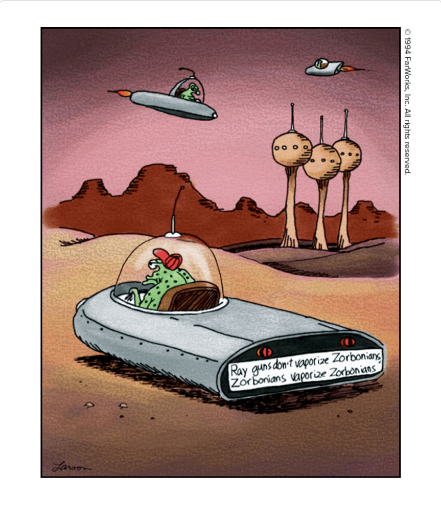 ray guns don't vaperize