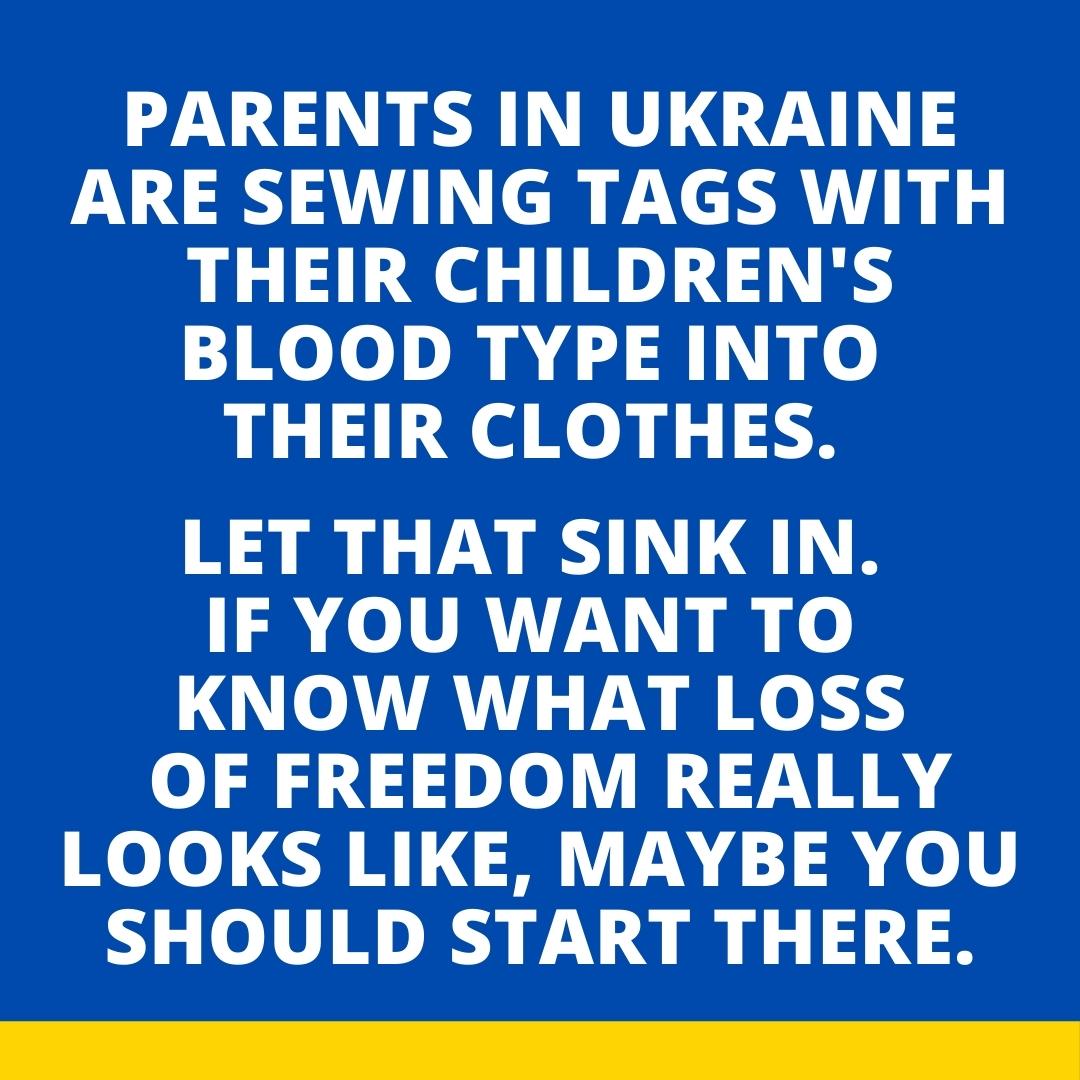 sewing blood type into the clothing of kids