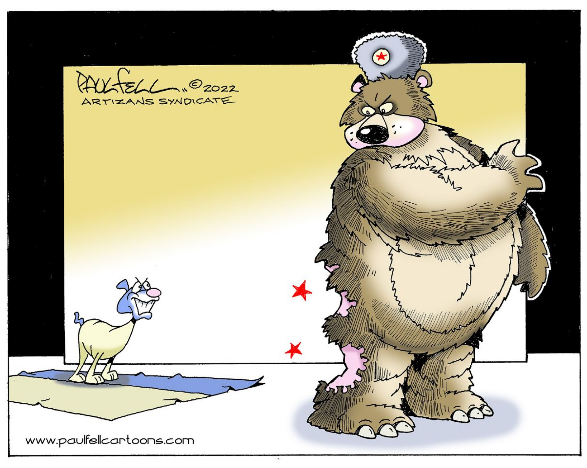 Ukriane bites Russia bear