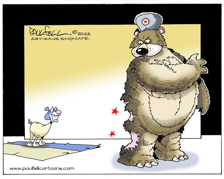 Ukriane bites Russia bear