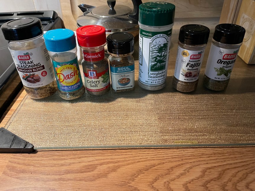 seasonings I used