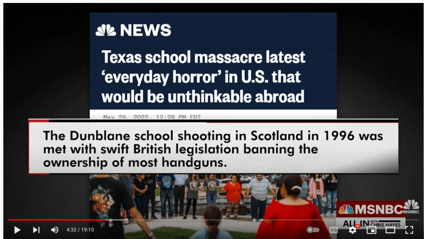 Scotland quickly banned guns