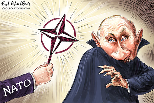 vamp Putin scared of Nato