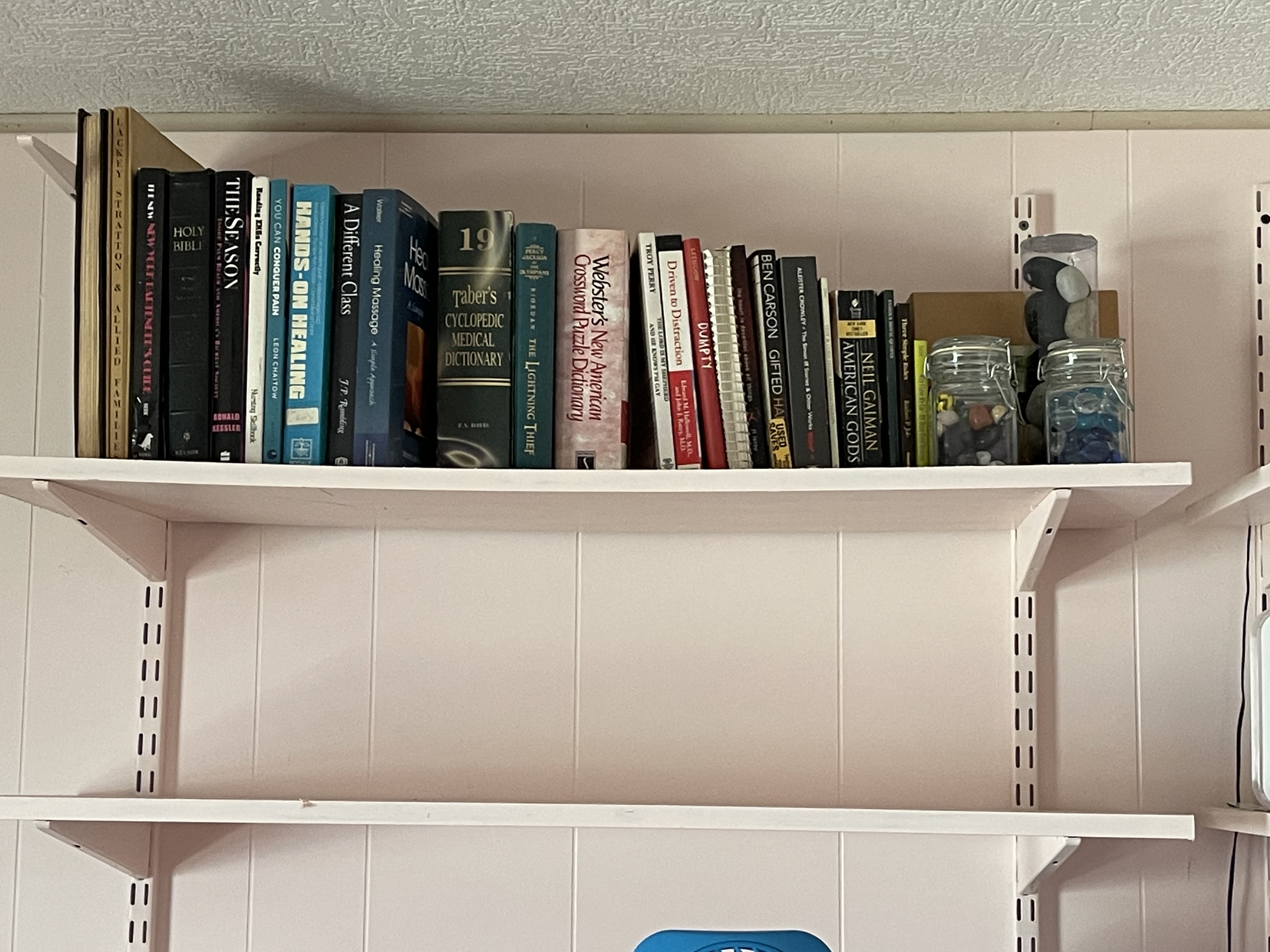 Shelf with Ron's books