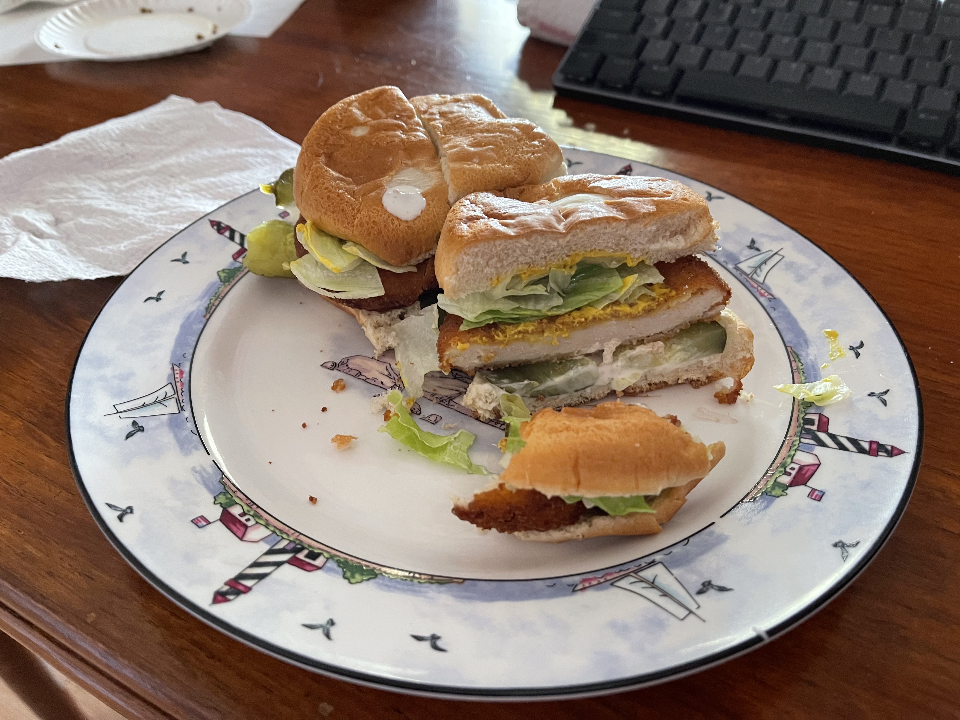 Scotties chicken burger.